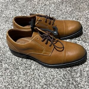 George Mens Brown Branford Oxford Dress Shoe Size 9.5 Retail $29